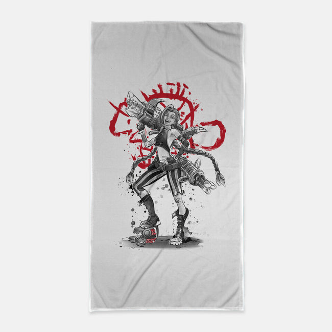 The Loose Cannon Girl-none beach towel-DrMonekers