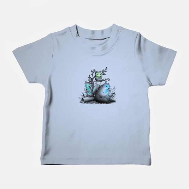 Connecting With The Forest Animals-baby basic tee-tobefonseca