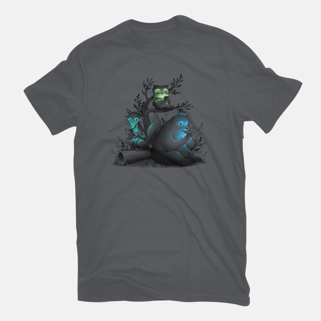 Connecting With The Forest Animals-mens premium tee-tobefonseca