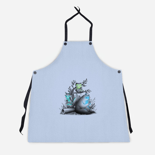 Connecting With The Forest Animals-unisex kitchen apron-tobefonseca