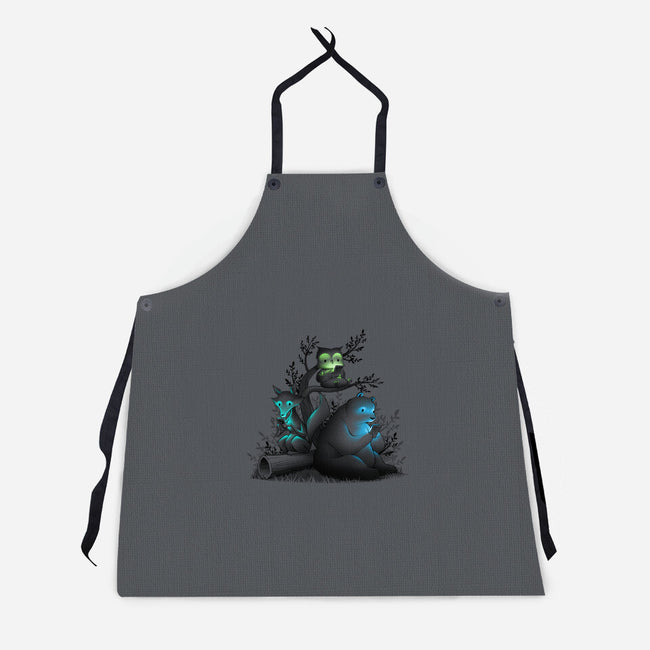 Connecting With The Forest Animals-unisex kitchen apron-tobefonseca