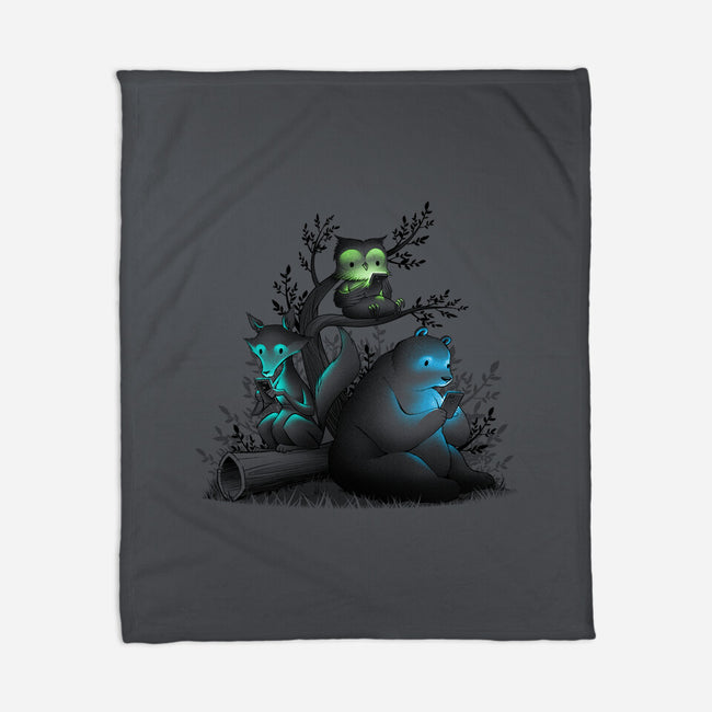 Connecting With The Forest Animals-none fleece blanket-tobefonseca