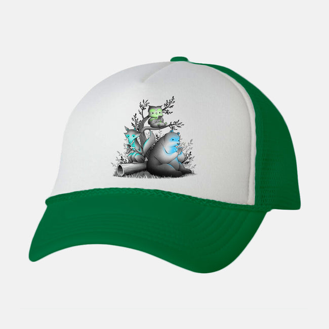 Connecting With The Forest Animals-unisex trucker hat-tobefonseca