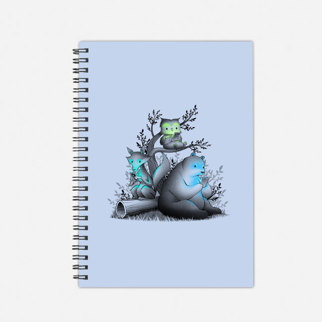 Connecting With The Forest Animals-none dot grid notebook-tobefonseca