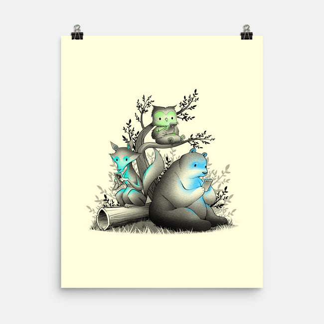 Connecting With The Forest Animals-none matte poster-tobefonseca