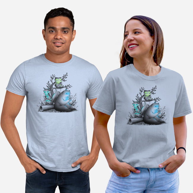 Connecting With The Forest Animals-unisex basic tee-tobefonseca