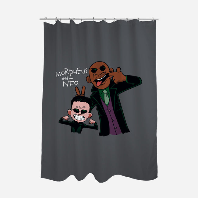 Morpheus and Neo-none polyester shower curtain-jasesa