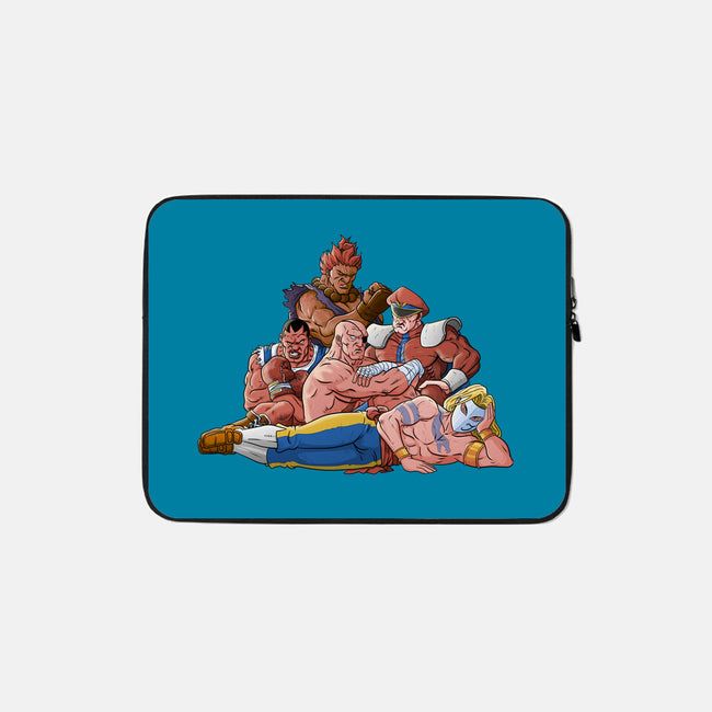 Evil Fighters Club-none zippered laptop sleeve-Skullpy