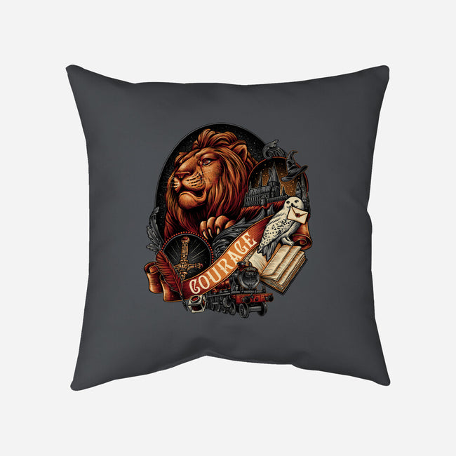 House Of Courage-none removable cover w insert throw pillow-glitchygorilla
