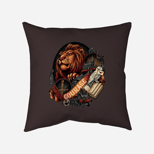 House Of Courage-none removable cover w insert throw pillow-glitchygorilla