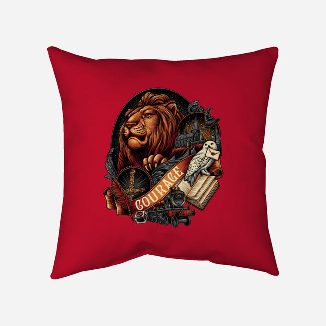 House Of Courage-none removable cover throw pillow-glitchygorilla