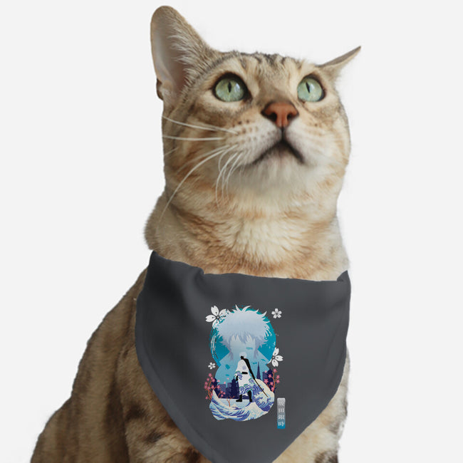 Silver Samurai-cat adjustable pet collar-SwensonaDesigns