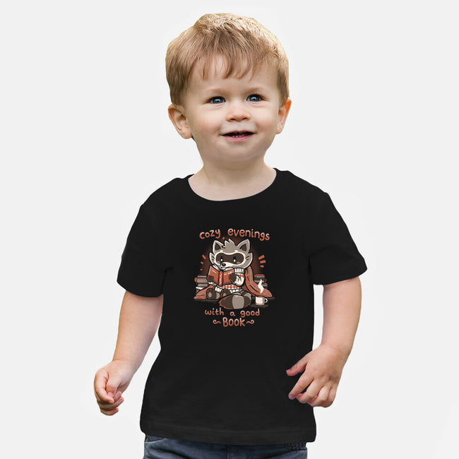 Cozy Nights With A Good Book-baby basic tee-TechraNova