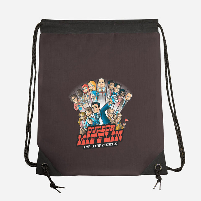 Dunder Mifflin Vs The world-none drawstring bag-trheewood
