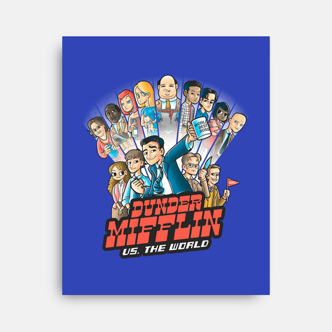 Dunder Mifflin Vs The world-none stretched canvas-trheewood