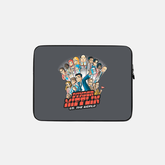 Dunder Mifflin Vs The world-none zippered laptop sleeve-trheewood