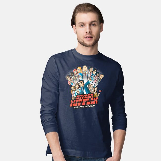 Dunder Mifflin Vs The world-mens long sleeved tee-trheewood