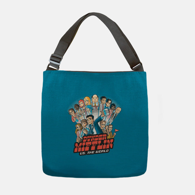 Dunder Mifflin Vs The world-none adjustable tote-trheewood