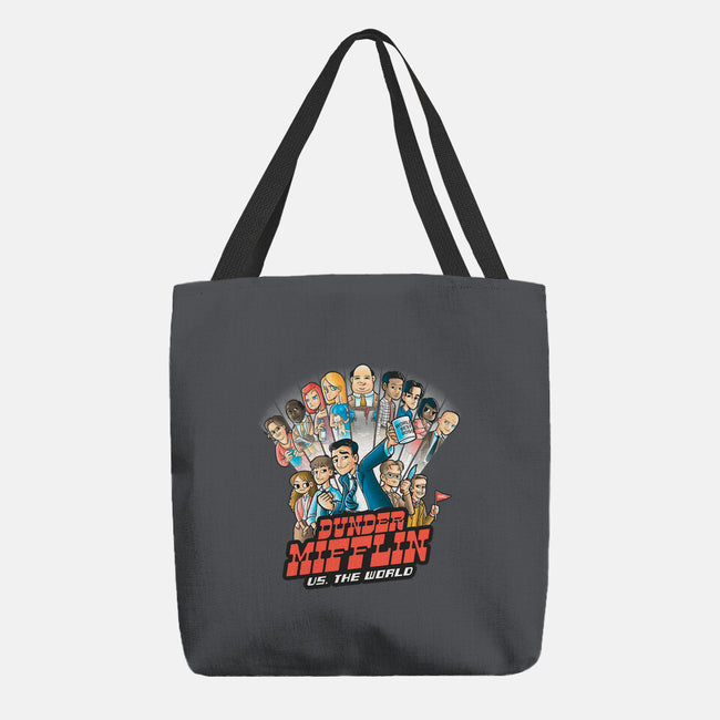 Dunder Mifflin Vs The world-none basic tote-trheewood