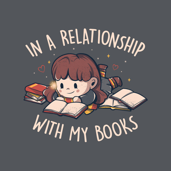 In A Relationship With My Books-womens basic tee-eduely