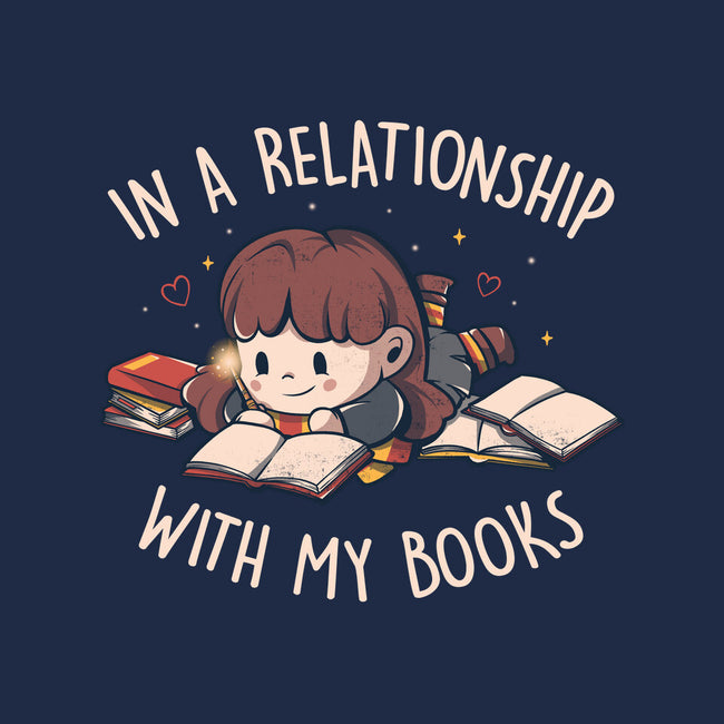 In A Relationship With My Books-youth basic tee-eduely