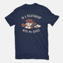 In A Relationship With My Books-mens premium tee-eduely