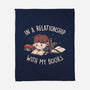 In A Relationship With My Books-none fleece blanket-eduely