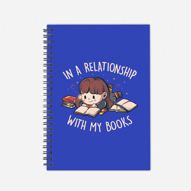 In A Relationship With My Books-none dot grid notebook-eduely