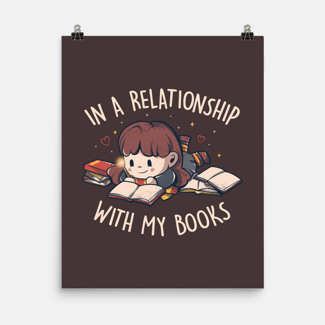 In A Relationship With My Books-none matte poster-eduely