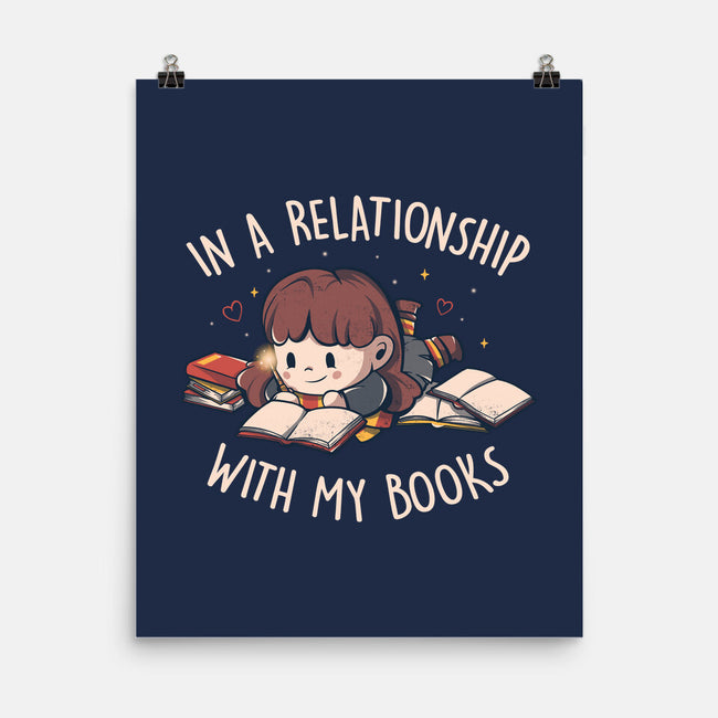 In A Relationship With My Books-none matte poster-eduely