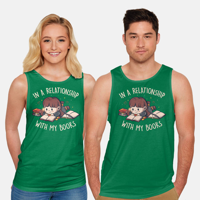 In A Relationship With My Books-unisex basic tank-eduely