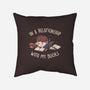 In A Relationship With My Books-none removable cover w insert throw pillow-eduely