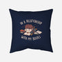 In A Relationship With My Books-none removable cover w insert throw pillow-eduely