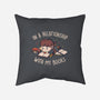 In A Relationship With My Books-none removable cover throw pillow-eduely