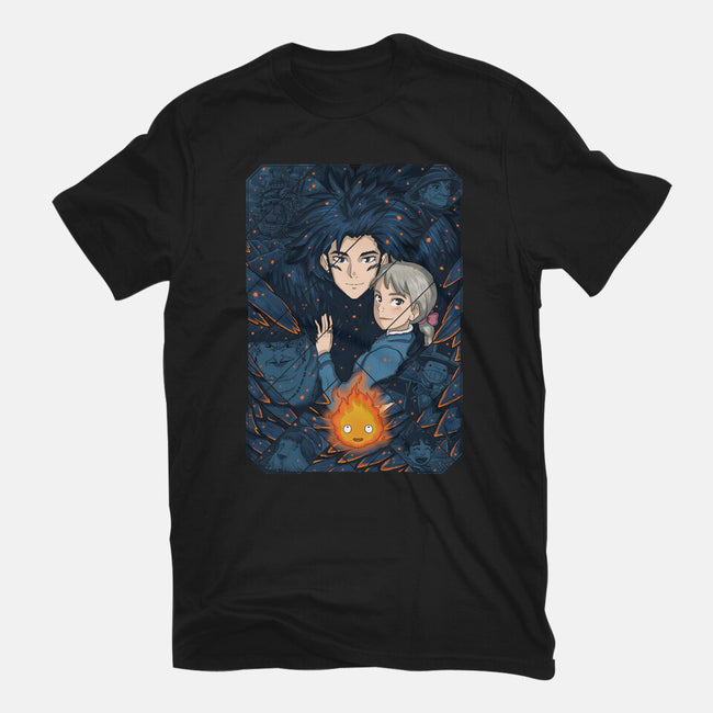 Howl's Moving Castle Tiles-womens basic tee-danielmorris1993