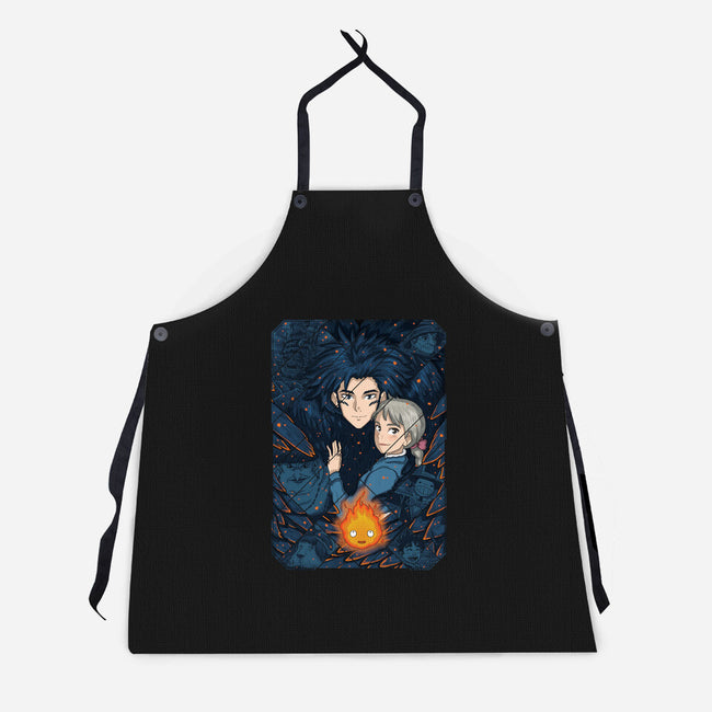 Howl's Moving Castle Tiles-unisex kitchen apron-danielmorris1993