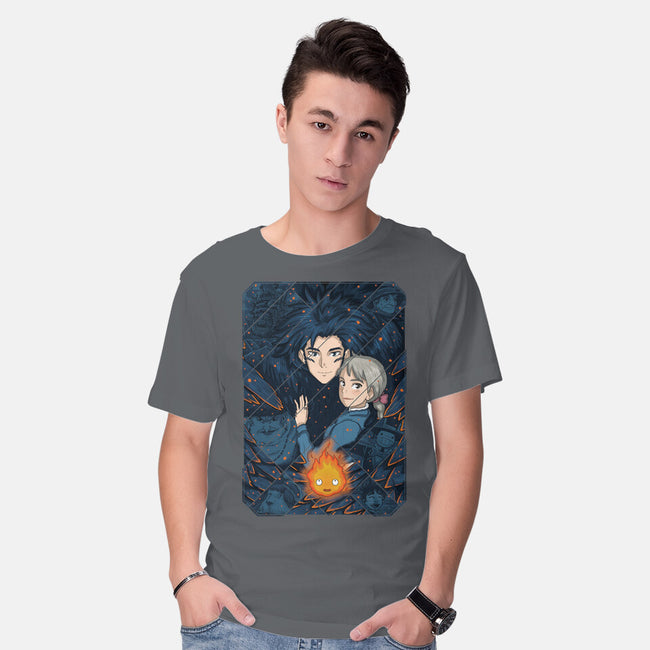 Howl's Moving Castle Tiles-mens basic tee-danielmorris1993