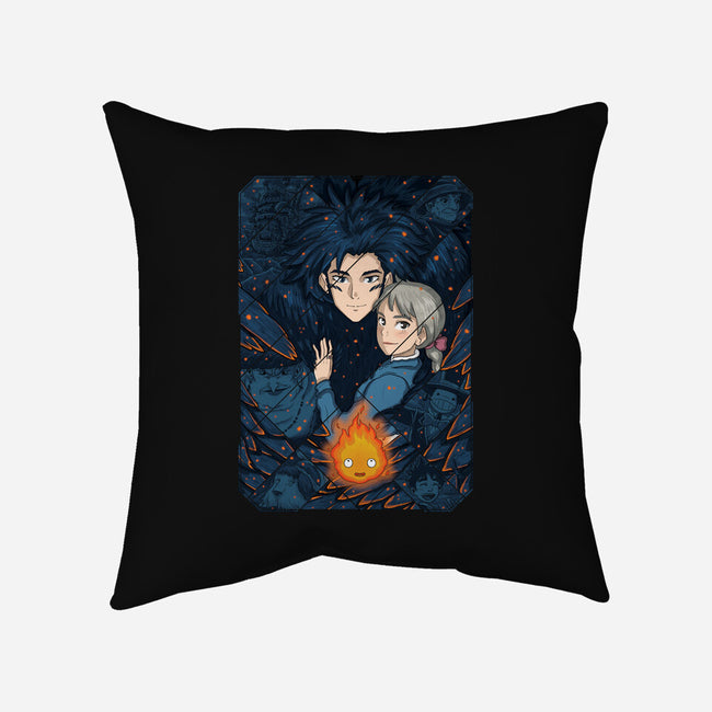 Howl's Moving Castle Tiles-none removable cover w insert throw pillow-danielmorris1993