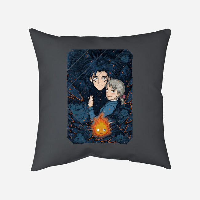 Howl's Moving Castle Tiles-none removable cover w insert throw pillow-danielmorris1993