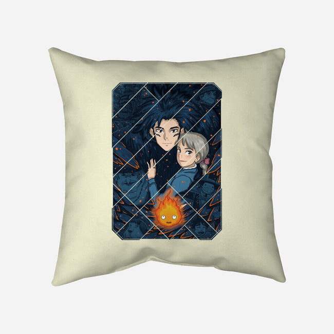 Howl's Moving Castle Tiles-none removable cover w insert throw pillow-danielmorris1993