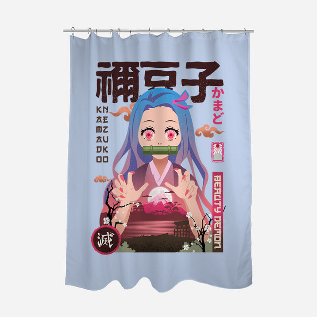 Beauty Demon-none polyester shower curtain-hirolabs