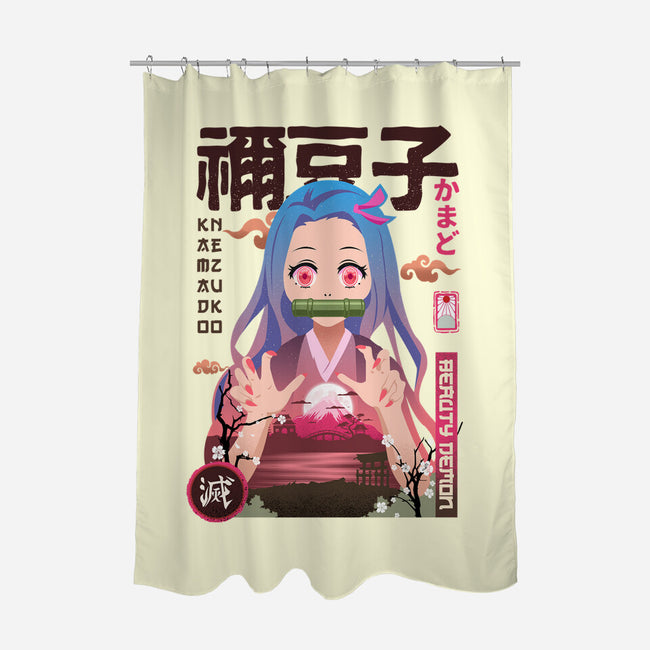 Beauty Demon-none polyester shower curtain-hirolabs