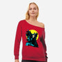 Pick Up The Phone-womens off shoulder sweatshirt-MarianoSan