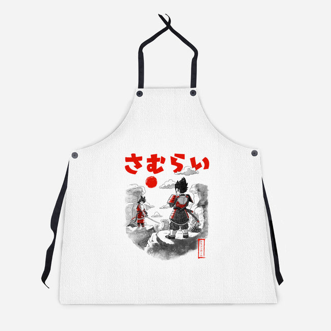 Samurai Battle-unisex kitchen apron-Arigatees