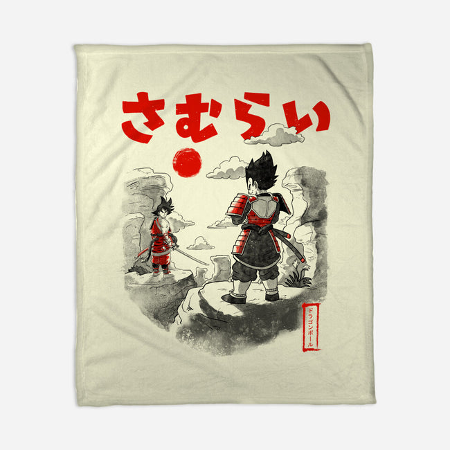 Samurai Battle-none fleece blanket-Arigatees