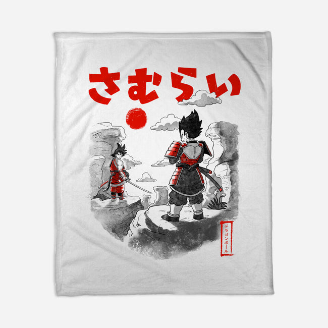 Samurai Battle-none fleece blanket-Arigatees