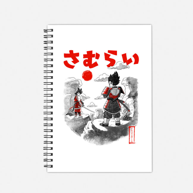 Samurai Battle-none dot grid notebook-Arigatees