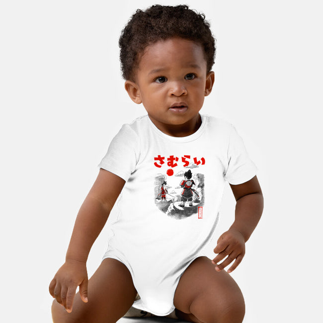 Samurai Battle-baby basic onesie-Arigatees