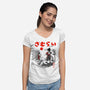 Samurai Battle-womens v-neck tee-Arigatees