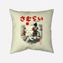 Samurai Battle-none removable cover w insert throw pillow-Arigatees